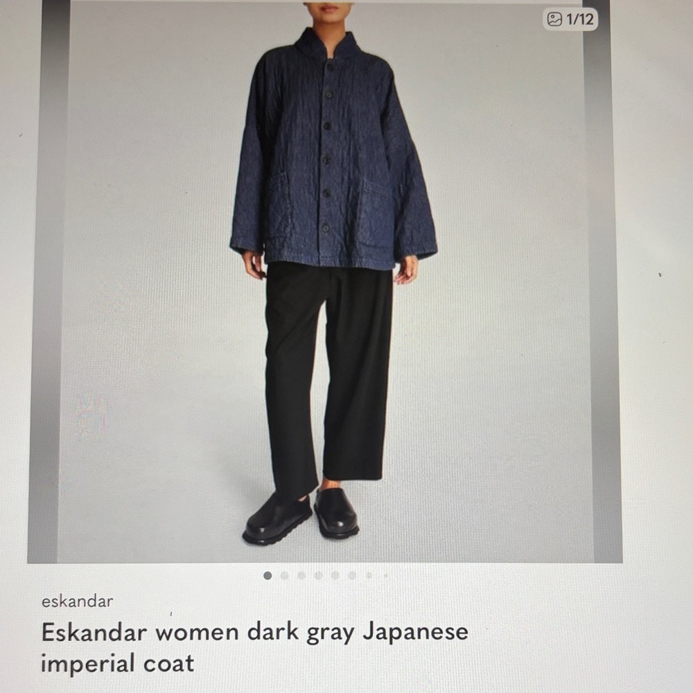 Eskandar Japanese Charcoal Quilted Jacket